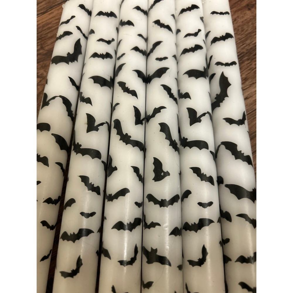 Halloween Spooky Bat Candles Taper Candlestick (Set of 6) Martha Stewart Style - Picture 2 of 3